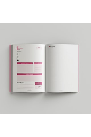 Sohbet Ajandası Pembe Kapak Çok Renkli