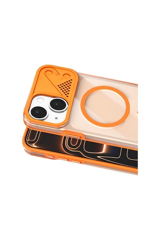 Joko - 413 - Apple iPhone Uyumlu 15 Zinko Magsafe Kapak - Glblseme - - Turuncu