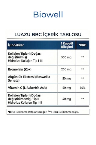 Biowell Luazu Bbc 30 Kapsül