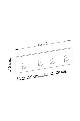 Decormet 4lü Askılık Beyaz Beyaz