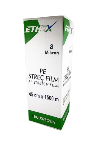 Polietilen Sarı Streç Film 45 Cm 8 Mikron 1500 Metre