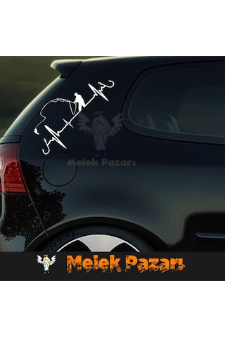 Balık Tutan Adam - Balıkçı Nabız Araba Sticker