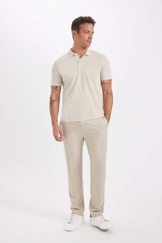 Defacto Slim Fit Dar Kesim Polo Yaka Kısa Kollu Pamuklu Tişört D0033AXNS Bej