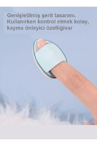 Malinka Mini Puf Parmak Yüz Makyaj Göz Altı Kapatıcı Bez Süngeri 3 Adet