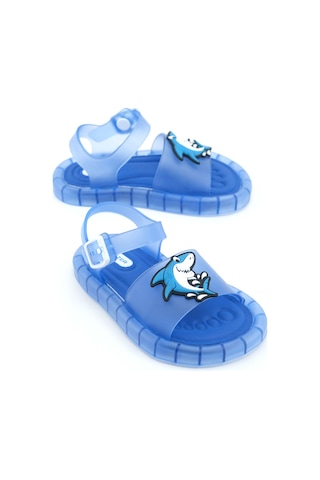 Gezer Erkek Çocuk Yazlık Airblow Bilekten Tokalı Ayarlanabilir Rahat Işıklı Taban Günlük Sandalet Mavi