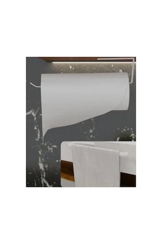 Yapışkanlı Kağıt Havluluk - Banyo İçin Pratik Askılık Ve Peçetelik, 3m Yapışkanlı