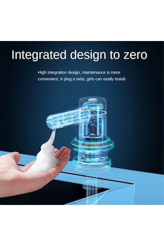 Xurunkeji Tezgah Üstü Lavabo Musluğu Sabunluk Kızılötesi İndüksiyon Otomatik Sabunluk Banyo Sabunlukları Sıvı Gümüş Gümüş