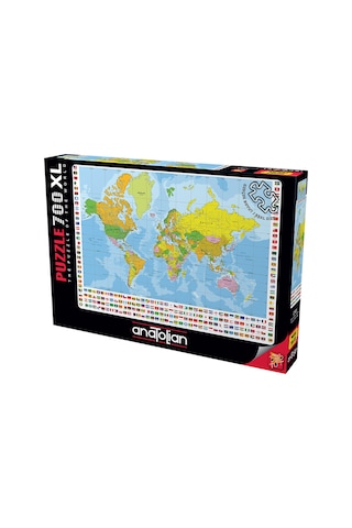 Anatolian 700 Parça xl Puzzle - Dünya Siyasi Haritası 2703