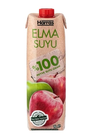 %100 Elma Suyu 9 X 1 Litre Katkısız Gerçek Meyve Suyu Alerjen Içermez