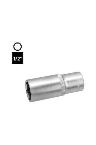 6458 Altı Köşe 1/2" Uzun Derin Lokma Anahtar 24 Mm