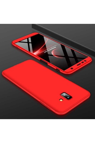Samsung Uyumlu Galaxy J6 Plus Kılıf Zore Ays Kapak Kırmızı