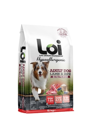 Loi Hipoalerjenik Kuzu Etli Yetişkin Köpek Maması 15 KG Loi Hipoalerjenik Kuzu Etli Yetişkin Köpek Maması 15 KG