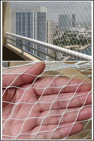 Balkon Filesi 2x7 Metre Kuş Filesi Kedi Filesi Kuş Ağı Kuş Önleme Filesi