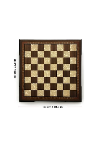Helena Wood Art El Yapımı Ahşap Satranç Tablası