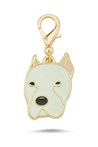 Dogo Argentino Altın Kaplama Mineli Aksesuar Renkli