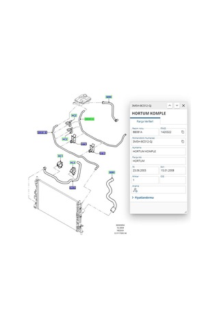 Radyatör Besleme Hortumu Focus C.max 1.6tdcı 04 Ibr 19909 - 3m5h 8c012 Ml