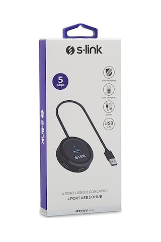 S Link Swapp Sw U300 4 Port Usb 3.0 Siyah Usb Çoklayıcı Hub