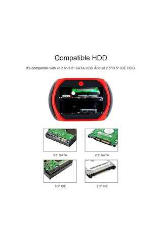 Sirius All in One 2.5-3.5" HDD IDE Sata Dock Station Harddisk Okuyucu