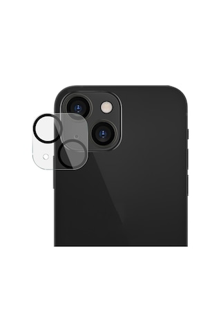 Ally Apple Uyumlu iPhone 13 3D Full Tempered Glass Cam Kamera Koruyucu