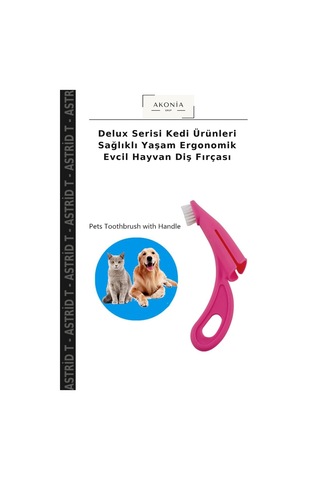 Delux Serisi Kedi Ürünleri Sağlıklı Yaşam Ergonomik Evcil Hayvan Diş Fırçası