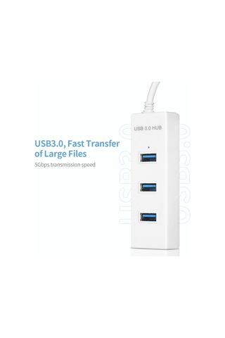 Springsun Usb3.0 Yüksek Hızlı Hub 4 Port Usb3.0 Hub Mikro Usb Güç Kaynağı Eşzamanlı Kullanım 5gbps İletim Büyük Dosyalar Küçük Ve
