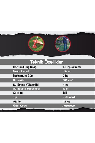 Attlas Sgp 40 H 1.5" Benzinli Motopomp