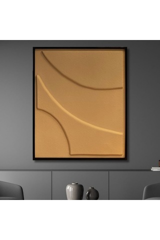 Minimalist Dekorasyon İçin 3d Kum Dokulu Soyut Sanat Tablosu, Evinize Derinlik -50109