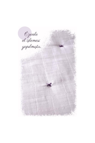 %100 Pamuk Çocuk Müslin Yorgan - El İşlemeli 100x150 Cm - Ztd200