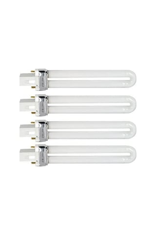 Xindoker 4 Adet 9w U Şekilli 365nm Uv Lamba Tüpü - Tırnak Kurutma Makinesi İçin Yedek Ampul Seti Diğer