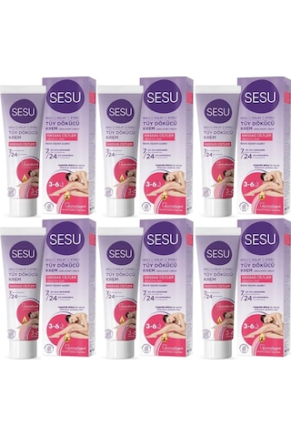 Sesu Tüy Dökücü Krem 100ml Hassas Ciltler 6 Lı Set