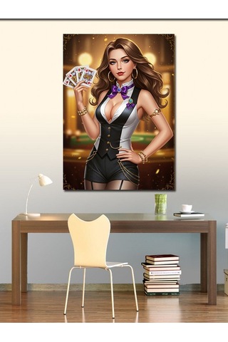 Kanvas Tablo Poker Ve Cazibe 100cmx140cm