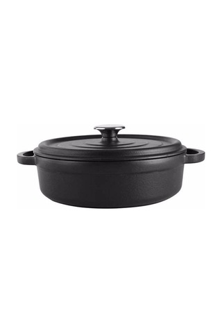Porland Sapore Siyah Döküm Basık Tencere 28 Cm 04fst002573