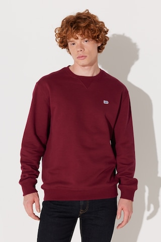 Lee Regular Fit Normal Kesim Bisiklet Yaka %100 Pamuk Bordo Erkek Sweatshirt L81IRYA84 Bordo