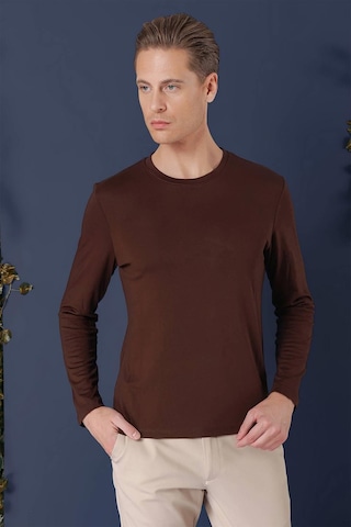 Efor Ts 870 Slim Fit Kahve Spor T-shirt Kahverengi