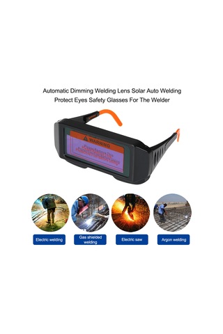 Symbee Güneş Enerjili Otomatik Dimming Lehim Gözlüğü - Li-poly Batarya İle Tehlikeli Işınlardan Korumalı, Pratik Kullanım