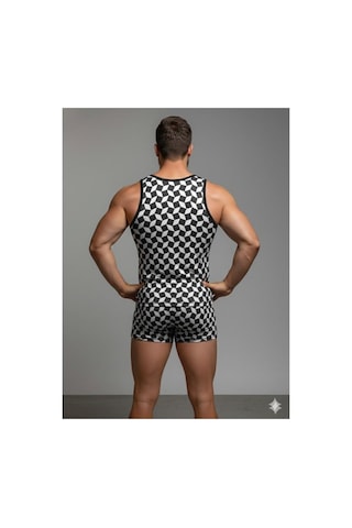 Erkek Desenli Tank Top Boxer Takım Çok Renkli