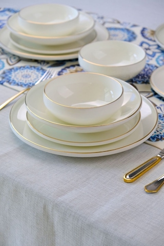 Leggno Chester Gold Yemek Takımı 6 Kişilik 24 Parça