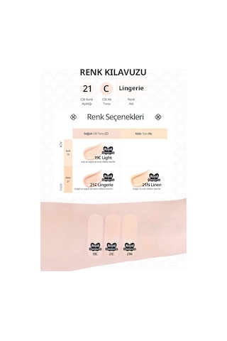 Cıca İçerikli, Yüksek Kapatıcı Yarı Mat Clıo Kill Cover Founwear Cushion Set 21c Lingerie Spf40pa++ 92176126
