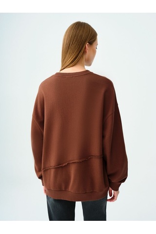 LOFT Oversize Kadın Sweatshirt Kahverengi