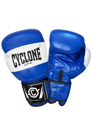 Cyclone Tiger Orijinal Deri Boks Ve Kick Boks Eldiveni Mavi