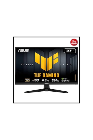 Asus Tuf Gamıng Vg279qm5a 27" 0.3ms, 240hz, Full Hd, Dp, 2xhdmı, Hoparlör, Fast Ips Led, Elmb Sync P