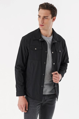 Slim Fit Çıt Çıt Kapamalı Yan Ve Üstten Kapak Cepli Astarlı Ince Baharlık Mont 001