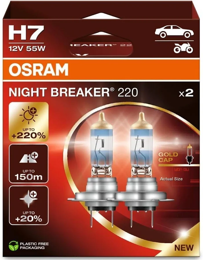 Osram H7 Night Breaker 220 12v %220 Fazla Işık Takım