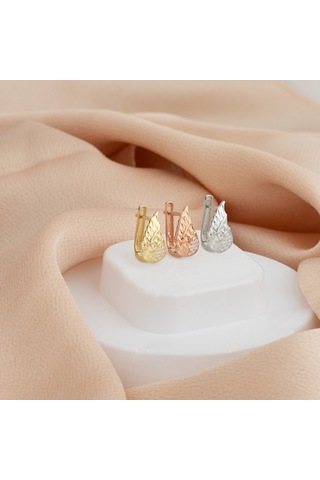 Dkmn Gümüş Taşlı Melek Kanadı Gümüş Küpe