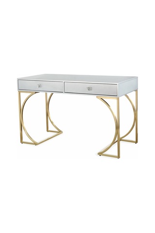 Madison Gold Metal Beyaz Çalışma Masası