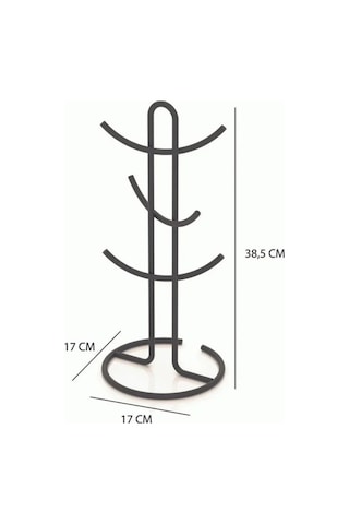 Tekno Tel Mg-303 Mutfak Tezgah Üstü Kupa Fincan Askısı Tutucu Saten Metal Düzenleyici Saten