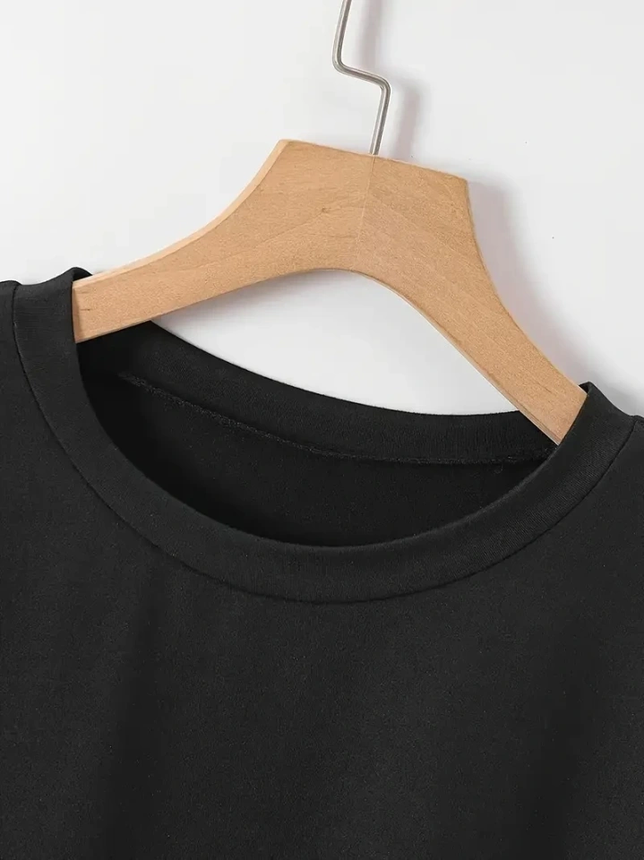 Buğrahayalin New York Baskılı Oversize Bisiklet Yaka T-shirt - Siyah Siyah