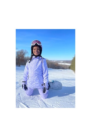 Burton Elodie 2l Kız Çocuk Mor Snowboard Ceketi -84