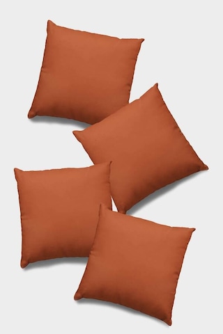Turuncu Sade 4'lü Set Çift Taraflı Kırlent Kılıfı 4krl020n11