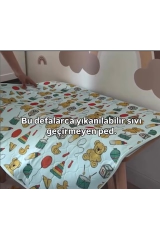 Cde Abso, Desenli, Yıkanabilir ve Sıvı Geçirmez Çocuk Tuvalet Eğitim Pedi 75x85 CM